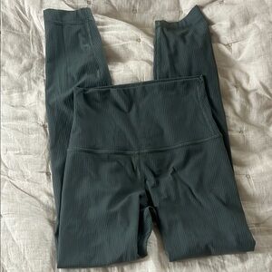 Lululemon Teal Ribbed Leggings